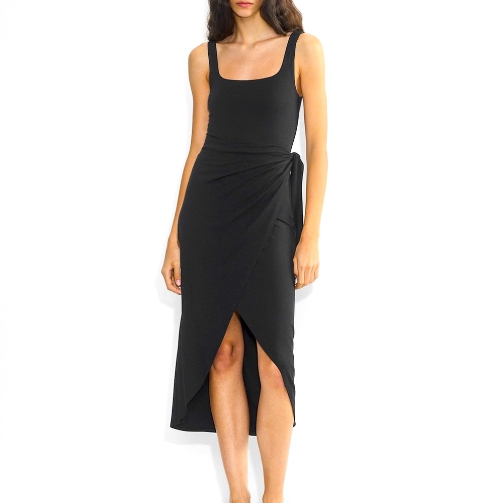 Aritzia Wilfred Saturn Midi Wrap Dress